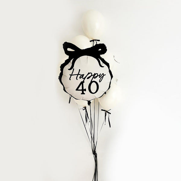 40th Birthday Decorations | 40th Birthday Balloons | Coquette Bow | Bow Party Decorations