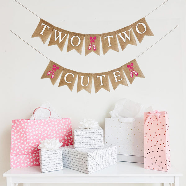 Ballerina Birthday Party | 2nd Birthday Girl | Coquette Bow | Pink Party Ideas | Second Birthday | Ballerina Party Supplies | Bow Banner |