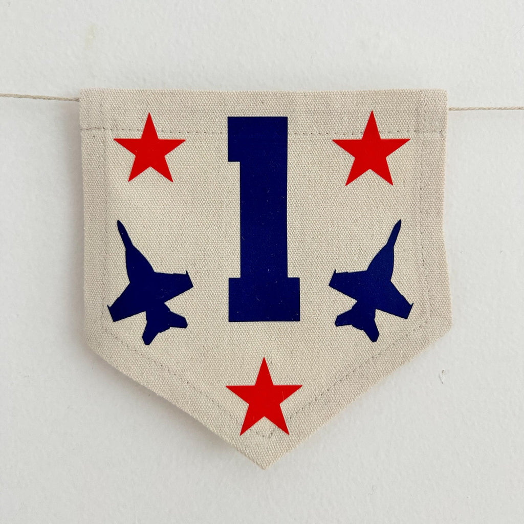Airplane 1st Birthday Banner with Tassels, Top One First Birthday Highchair Decoration, Nursery Wall Flag, Cake Smash Sign, Aviation Party