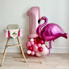 Flamingo 1st Birthday Party Decorations | Let's Flamingle First Birthday High Chair Banner
