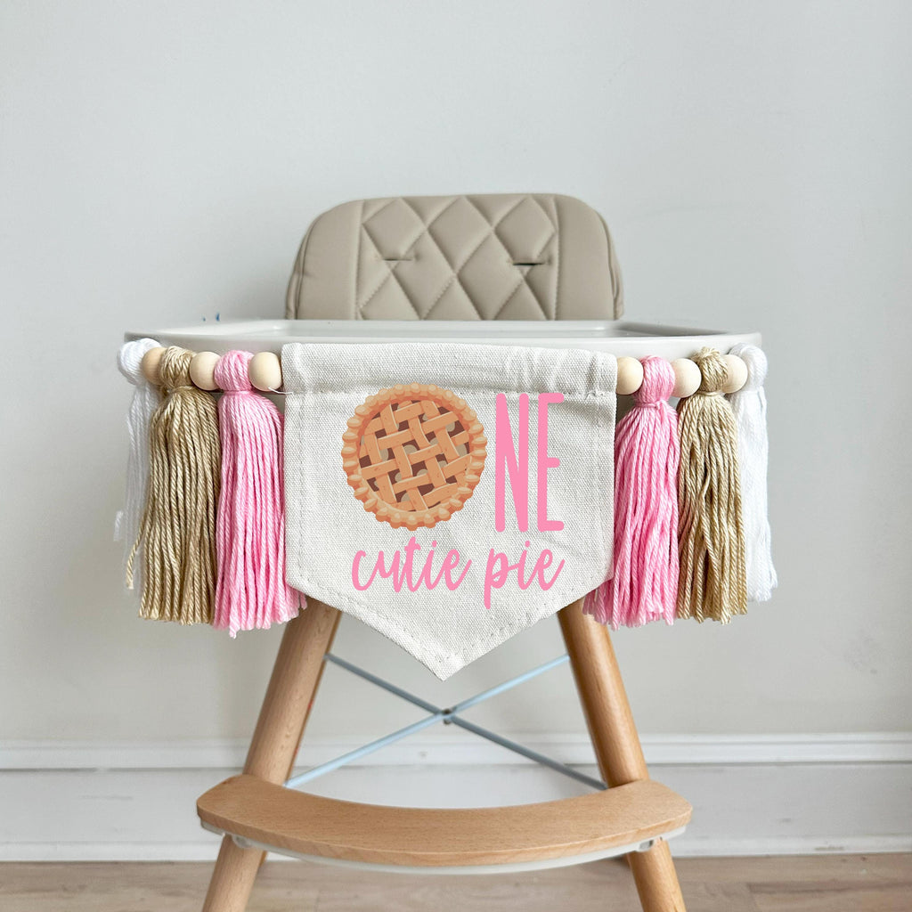 Pie 1st Birthday Party Decorations, One Cutie Pie First Birthday, Sweet as Pie High Chair Banner