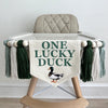 One Lucky Duck, First Birthday Decorations, High Chair Banner, Duck Birthday, One Banner, Party Decorations for Boys, Tassel Garland
