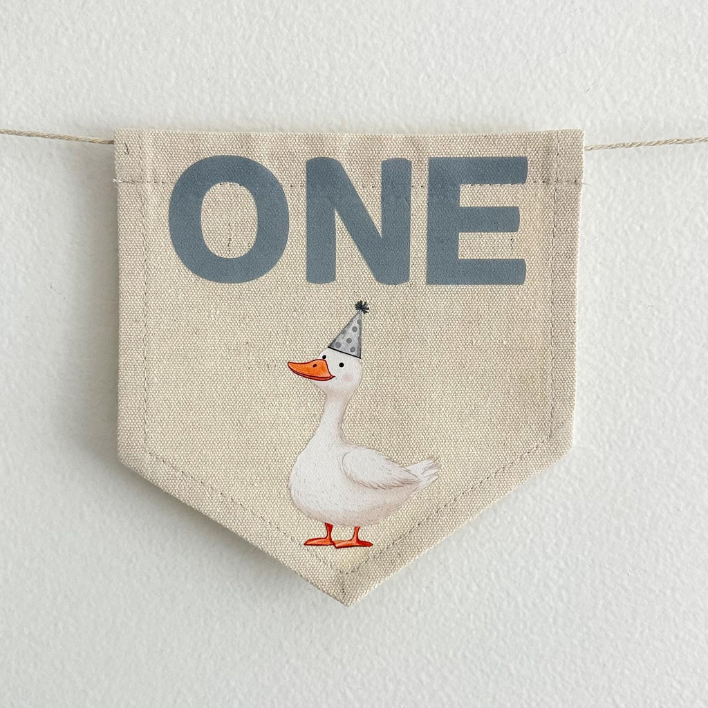 One Silly Goose, First Birthday Decorations, Goose 1st Birthday, High Chair Banner, 1 Year Old Birthday, Party Theme for Kids
