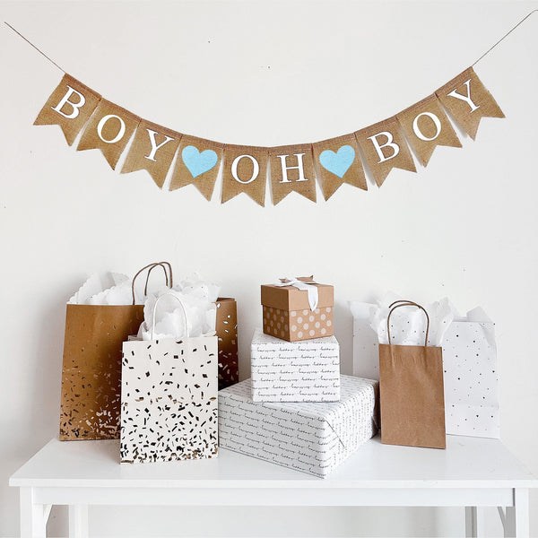 Baby Boy Shower Decorations | Gender Reveal Decorations | Baby Shower Backdrop | Gender Reveal Banner | Boy Nursery Decor