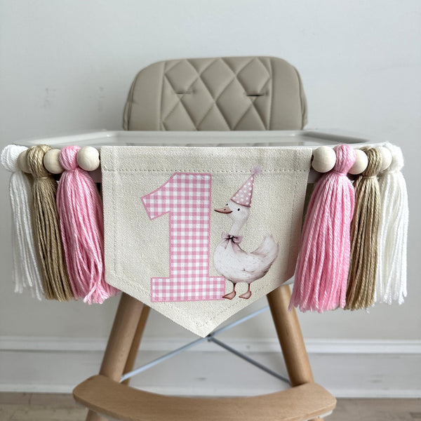 Silly Goose Banner, First Birthday Decorations, One Silly Goose Birthday, High Chair Banner, One Banner, Cake Smash Decorations