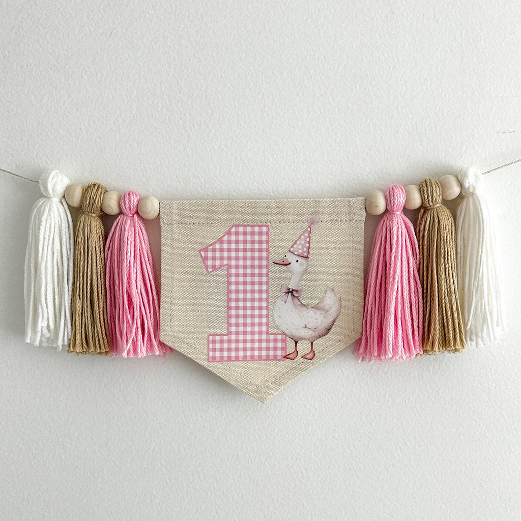 Silly Goose Banner, First Birthday Decorations, One Silly Goose Birthday, High Chair Banner, One Banner, Cake Smash Decorations