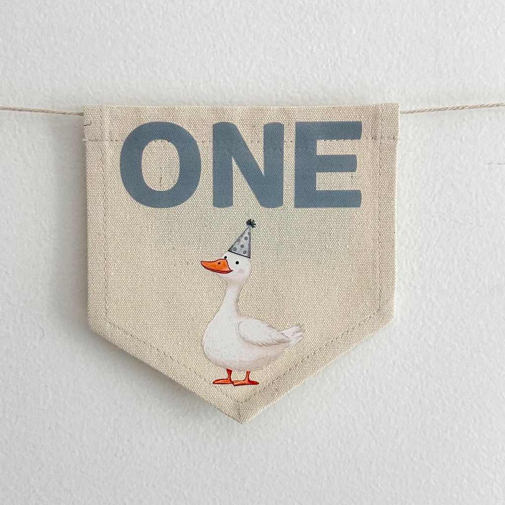 First Birthday Decorations, One Silly Goose Banner, High Chair Banner, Goose 1st Birthday, 1 Year Old Birthday, Party Theme for Kids