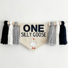 Silly Goose Banner, First Birthday Decorations, High Chair Banner, One Silly Goose Birthday, Cake Smash Decorations, One Banner