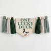 One Lucky Duck, First Birthday Decorations, High Chair Banner, Duck Birthday, One Banner, Party Decorations for Boys, Tassel Garland