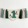 Duck Birthday, First Birthday Decorations, One Lucky Duck, High Chair Banner, One Banner, Party Decorations for Boys, Tassel Garland