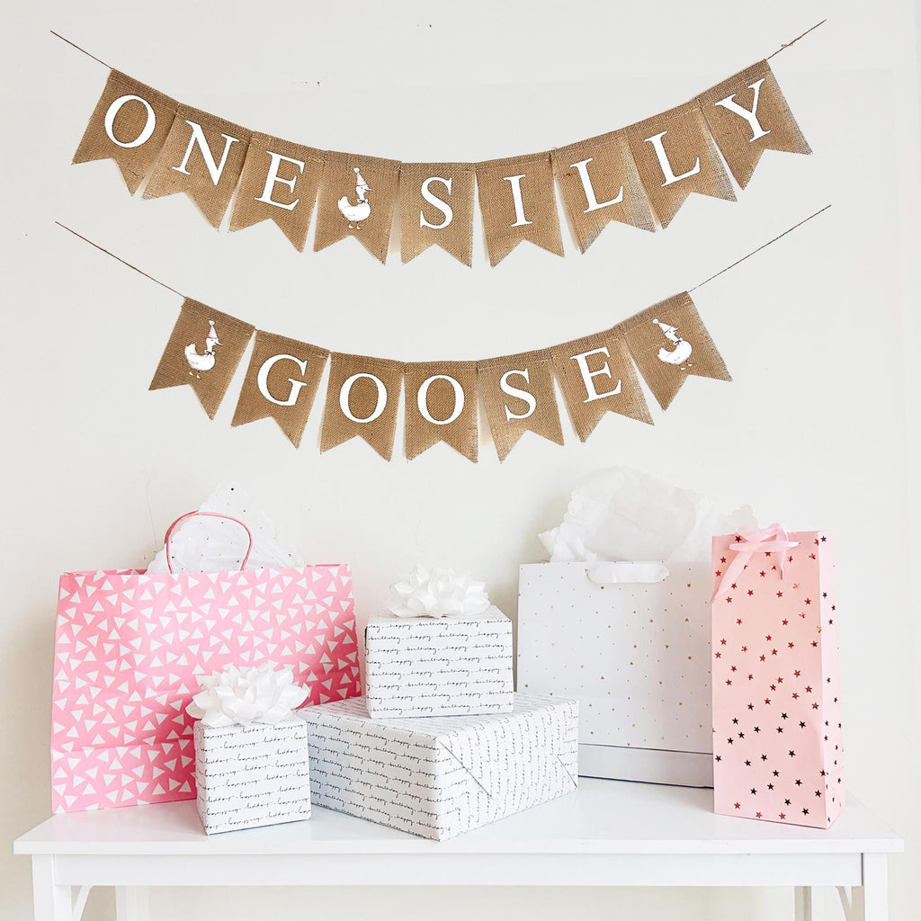 One Silly Goose | 1st Birthday Girl | Baby Shower Decorations | Gender Reveal | Girl Party Decorations | First Birthday Party |