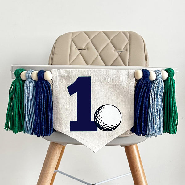 First Birthday Decorations, Golf Banner, Sports Party Decorations, High Chair Banner, 1st Birthday Boy, Cake Smash, Tassel Garland
