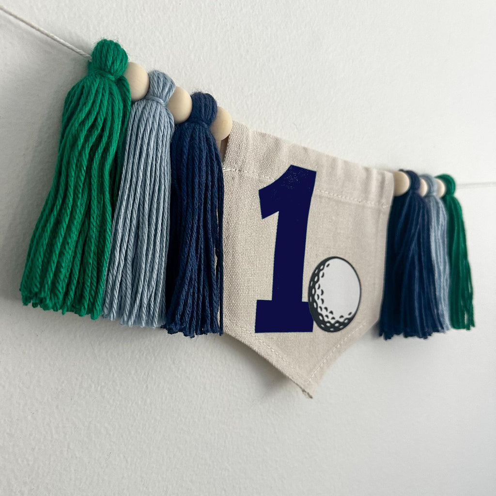 First Birthday Decorations, Golf Banner, Sports Party Decorations, High Chair Banner, 1st Birthday Boy, Cake Smash, Tassel Garland