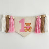 Teddy Bear Birthday Theme, Highchair Banner, Beary 1st Birthday, Teddy Bear Party, Girl Party Decorations, 1 Year Old, Coquette Bow
