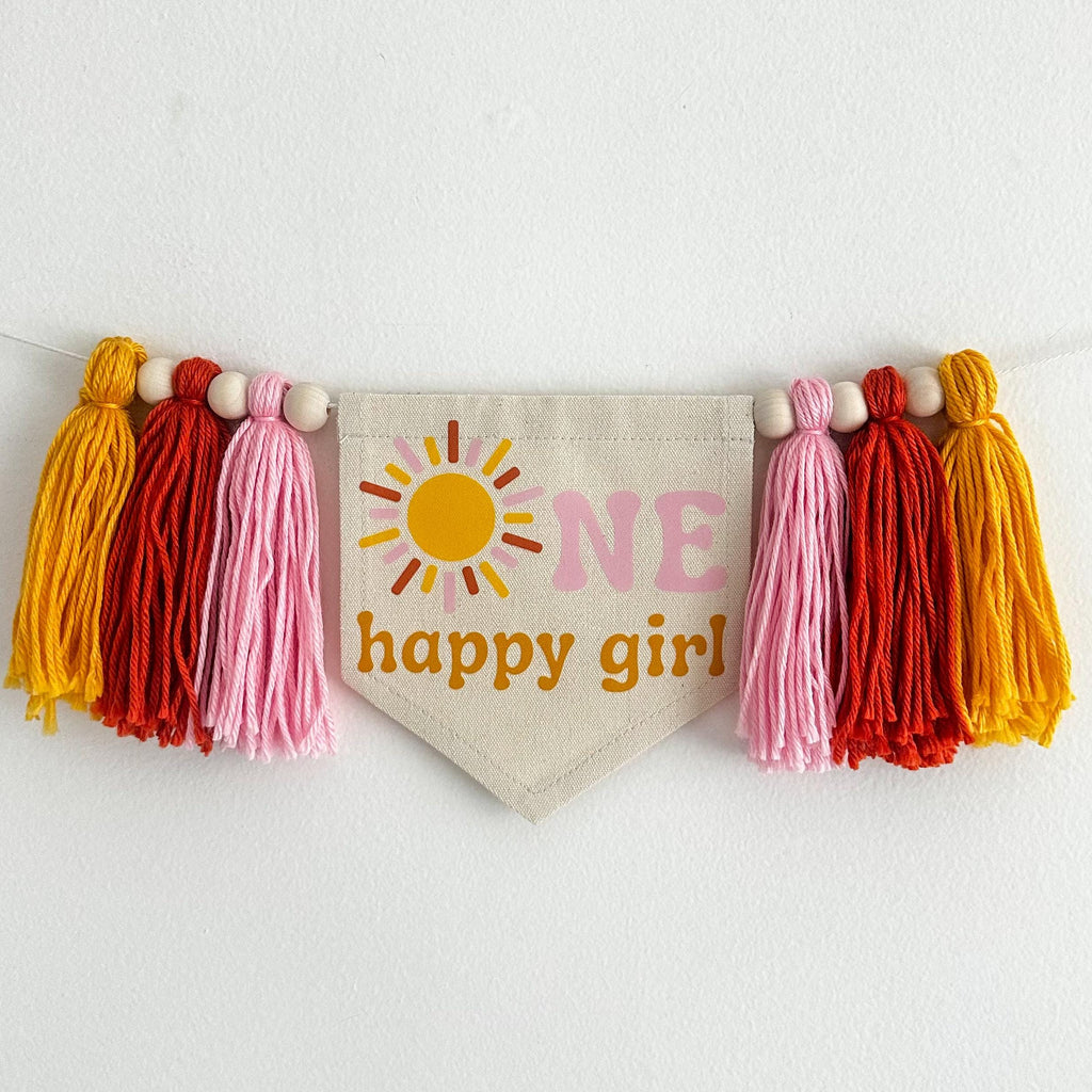 First Trip Around The Sun Birthday Tassel Banner, Little Sunshine Highchair Decoration, Boho 1st Birthday Party Sign, Cake Smash Pennant