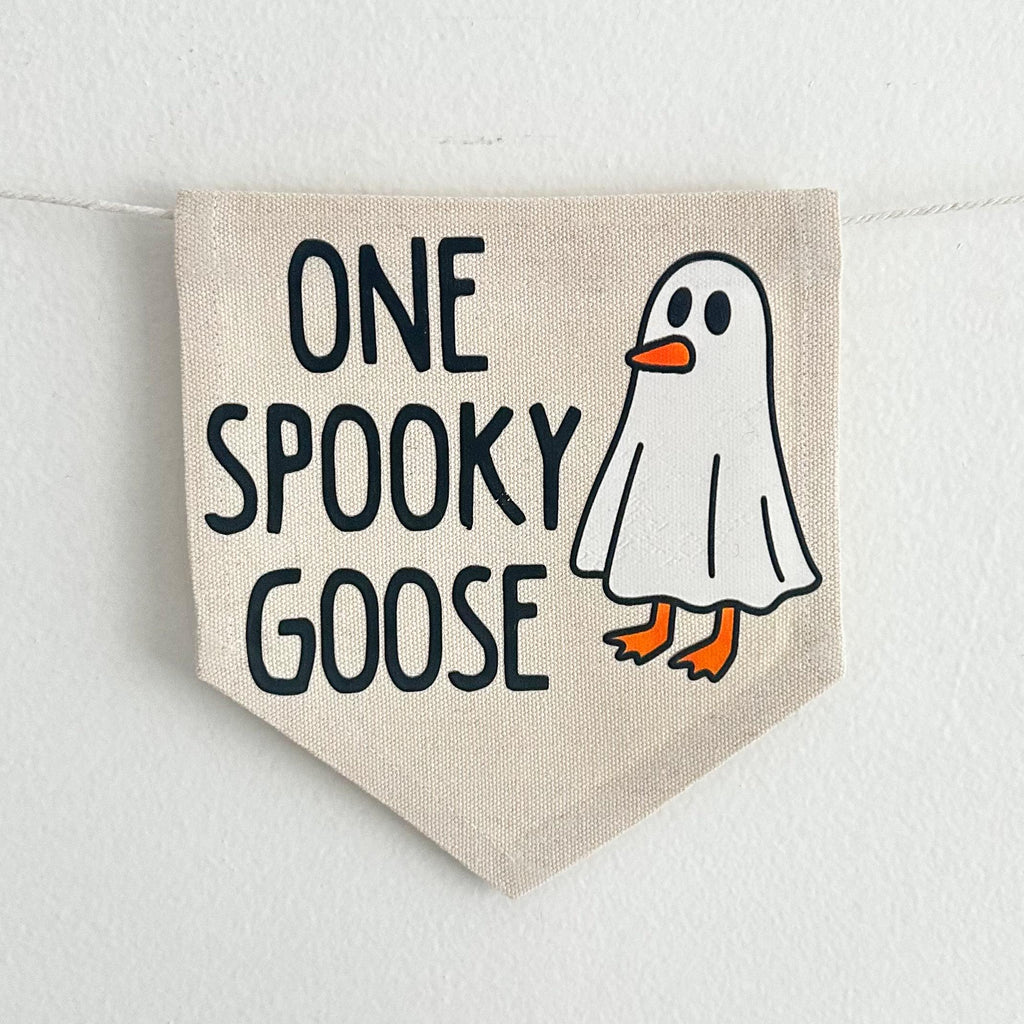Halloween First Birthday | Spooky Goose | High Chair Banner | Boy 1st Birthday Decoration | Spooky One | Halloween Silly Goose