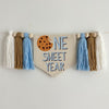 Cookie 1st Birthday Party Decorations, Milk and Cookies First Birthday Decor, Chocolate Chip Cookie High Chair Banner, One Sweet Year Sign