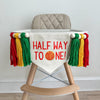 Half Birthday High Chair Banner, Pizza Party Birthday Decorations, Pizza 6 Month Tassel Banner, Cake Smash Props