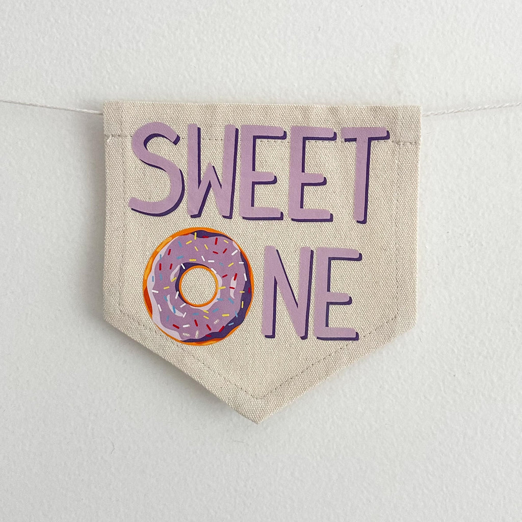 Donut 1st Birthday Party Decorations, Sweet One First Birthday, Purple Doughnut High Chair Banner, Confetti Birthday Sign, Donut Grow Up