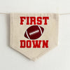 First Down 1st Birthday High Chair Banner, Sports First Birthday Party Tassel Banner, Football Decorations, Cake Smash Props, Highchair Sign