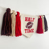 Half Time High Chair Banner, Half Birthday Football Party Decorations, Cake Smash Props, Sports 6 Month Tassel Banner, Highchair Sign