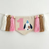Dog Birthday Decorations, Baby First Birthday, High Chair Banner, Puppy Decorations for Party, Let's Pawty, One Banner, Tassel Garland