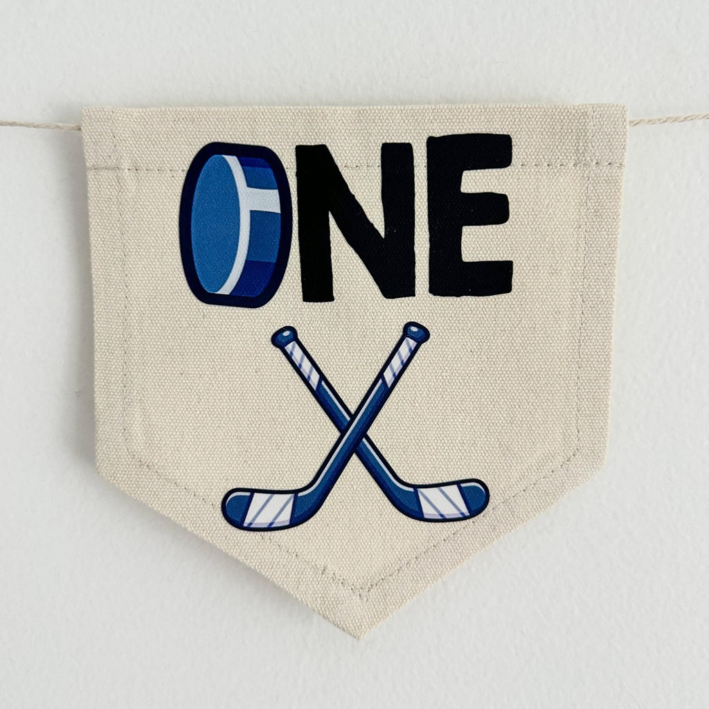 Hockey High Chair Banner, Hockey 1st Birthday Party Decorations, Goal First Birthday Tassel Banner, Rookie of the Year, Cake Smash Pennant