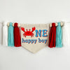 Under the Sea Party Decorations, Baby First Birthday, Crab Birthday, High Chair Banner, Summer Party Themes, One Banner, Oneder the Sea