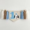 Dog Birthday Decorations, Baby First Birthday, Puppy Decorations for Party, High Chair Banner, Let's Pawty, One Banner, Tassel Garland