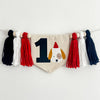 Baby First Birthday, Dog Birthday Decorations, Puppy Decorations for Party, High Chair Banner, One Banner, Let's Pawty, Tassel Garland
