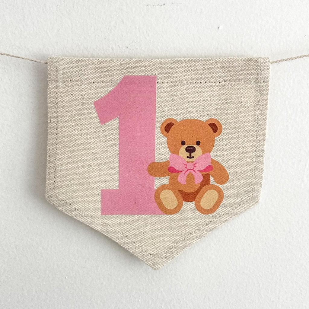 Teddy Bear Birthday Theme, Highchair Banner, Beary 1st Birthday, Teddy Bear Party, Girl Party Decorations, 1 Year Old, Coquette Bow