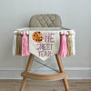 Cookie 1st Birthday Party Decorations, Milk and Cookies First Birthday Decor, Chocolate Chip Cookie High Chair Banner, One Sweet Year Sign