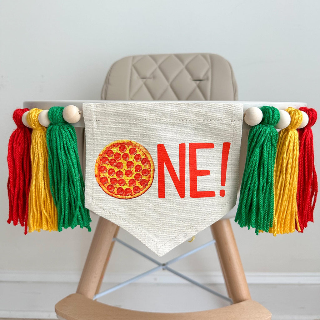 Pizza Birthday Party, First Birthday Decorations, High Chair Banner, Pizza Party Theme, One Banner, Cake Smash Decorations