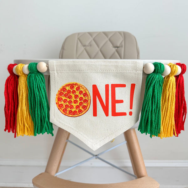 Pizza Birthday Party, First Birthday Decorations, High Chair Banner, Pizza Party Theme, One Banner, Cake Smash Decorations