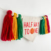 Half Birthday High Chair Banner, Pizza Party Birthday Decorations, Pizza 6 Month Tassel Banner, Cake Smash Props