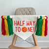Half Birthday High Chair Banner, Pizza Party Birthday Decorations, Pizza 6 Month Tassel Banner, Cake Smash Props