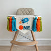 Outer Space 1st Birthday Party Decorations, Astronaut First Birthday High Chair Banner, Planet Cake Smash Sign