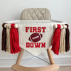 First Down 1st Birthday High Chair Banner, Sports First Birthday Party Tassel Banner, Football Decorations, Cake Smash Props, Highchair Sign