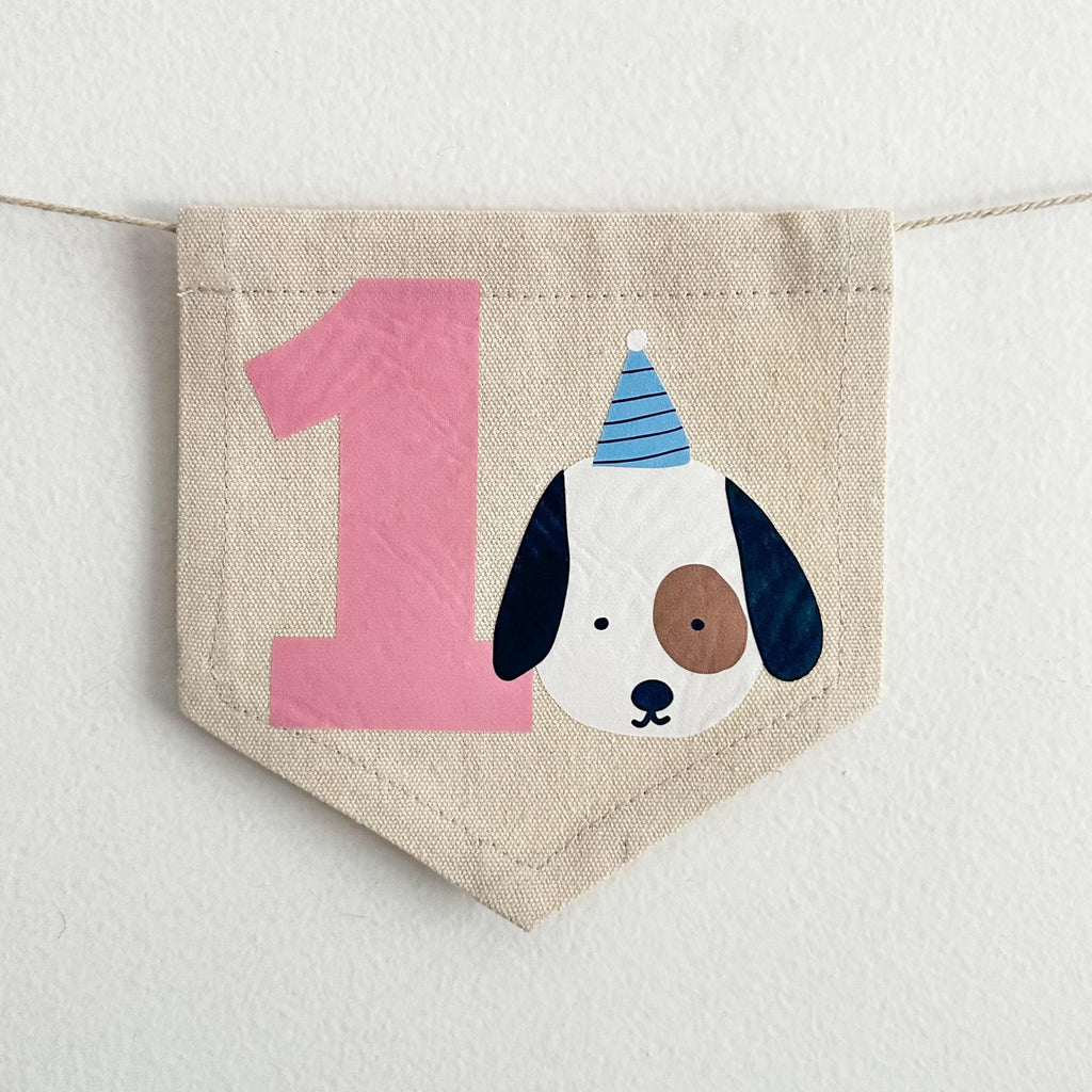 Dog Birthday Decorations, Baby First Birthday, High Chair Banner, Puppy Decorations for Party, Let's Pawty, One Banner, Tassel Garland