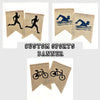 Personalized Sports Banner | Cycling | Running | Swimming | Triathlon | Team Sign | Race Day Banner | Swim Bike Run | Party Banner