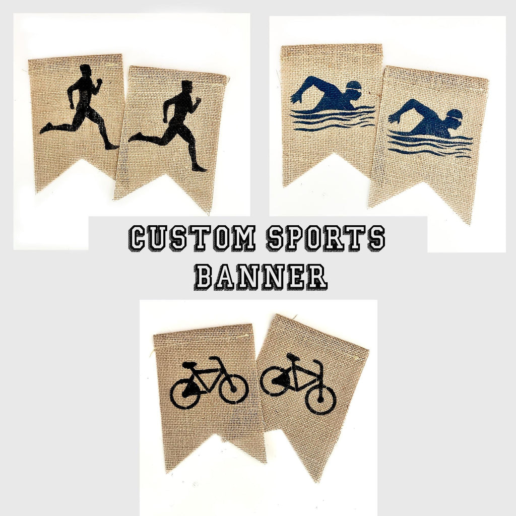 Personalized Sports Banner | Cycling | Running | Swimming | Triathlon | Team Sign | Race Day Banner | Swim Bike Run | Party Banner