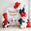 Rookie of the Year 1st Birthday | Baseball First Birthday Decorations | Baseball Balloon Arch | 12 Month Photo Banner | Sports Party Kit