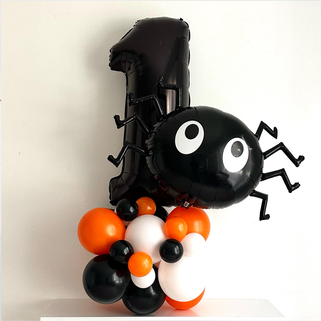 Halloween Birthday Party | Halloween 1st Birthday | Ghost Balloons | Skeleton Decorations | Fall Party Decor | One Banner | Balloon Tower