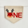 First Birthday Decorations, Reindeer Banner, Christmas Birthday Party, One Banner, Fun to Be One, Reindeer Theme, Tassel Garland