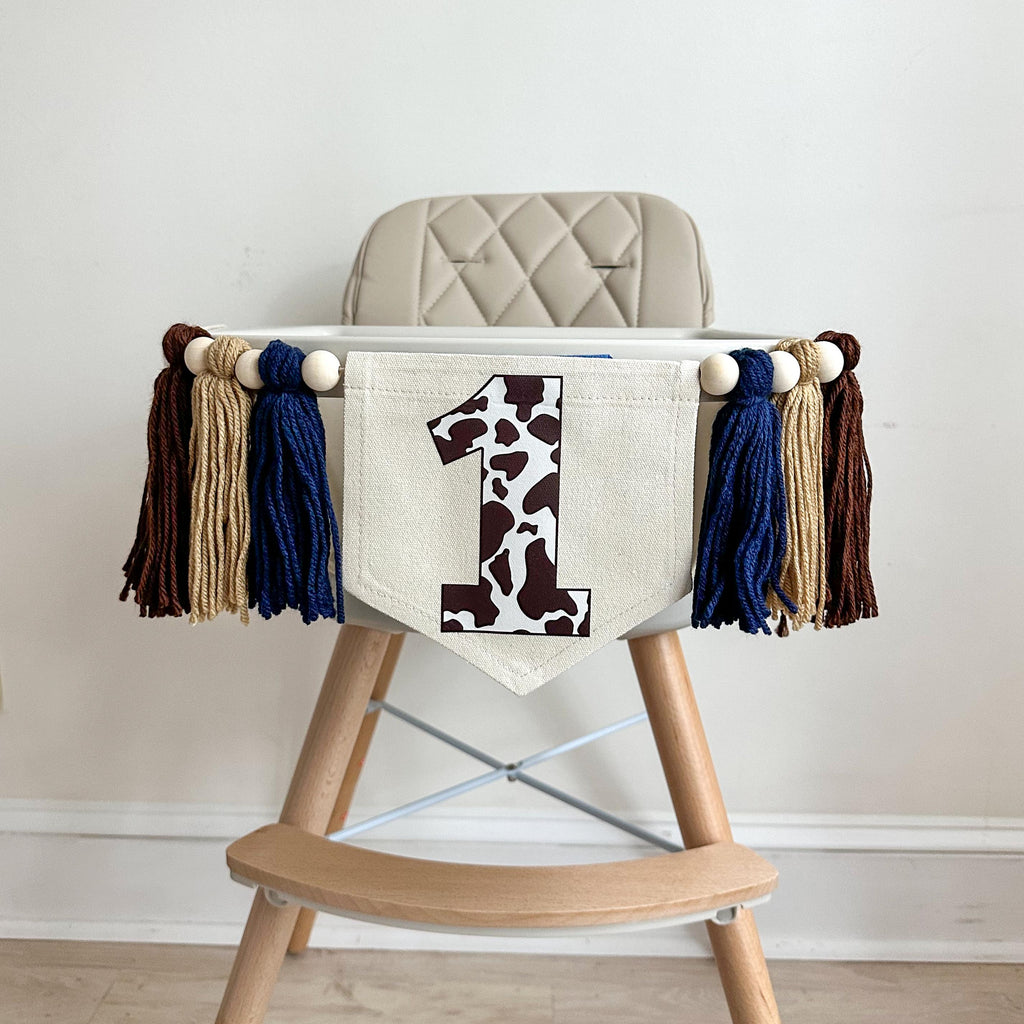 My 1st Rodeo High Chair Banner | Cowboy First Birthday | Western Cake Smash Party | Cowgirl Cake Smash Decor | Tassel Garland