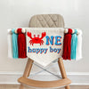 Under the Sea Party Decorations, Baby First Birthday, Crab Birthday, High Chair Banner, Summer Party Themes, One Banner, Oneder the Sea