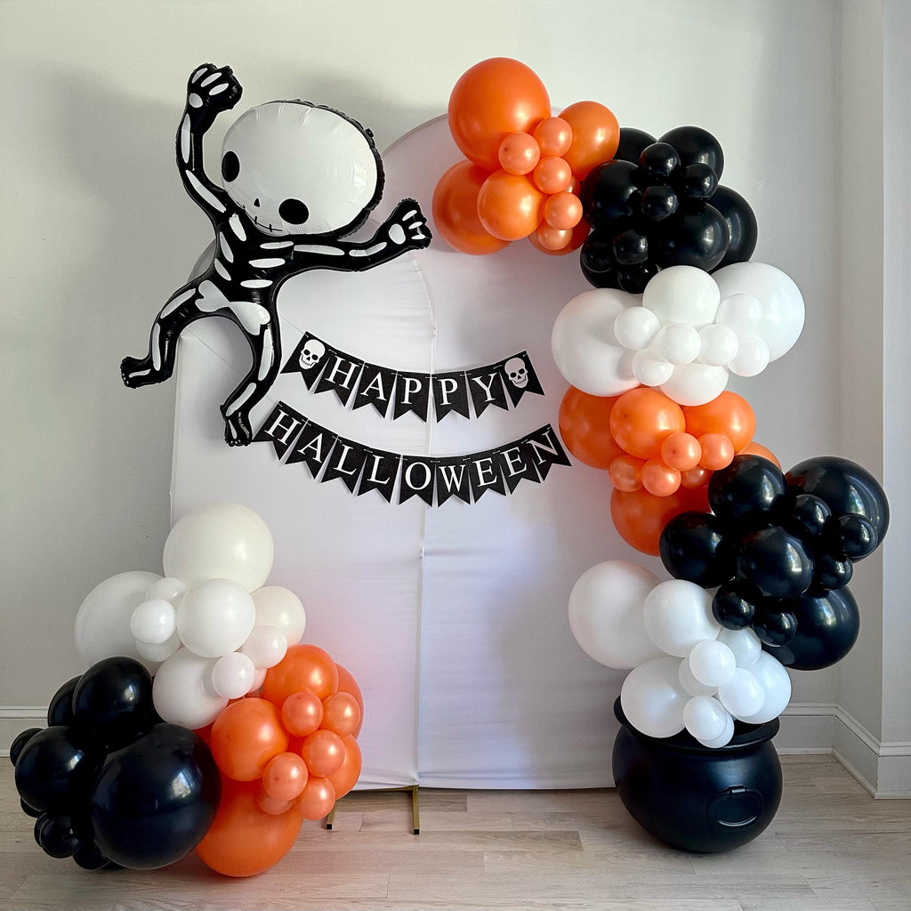 Halloween Party Decor | Happy Halloween Sign | Spooky Decorations | Balloon Garland Kit | Haunted House Decorations | Party Banner