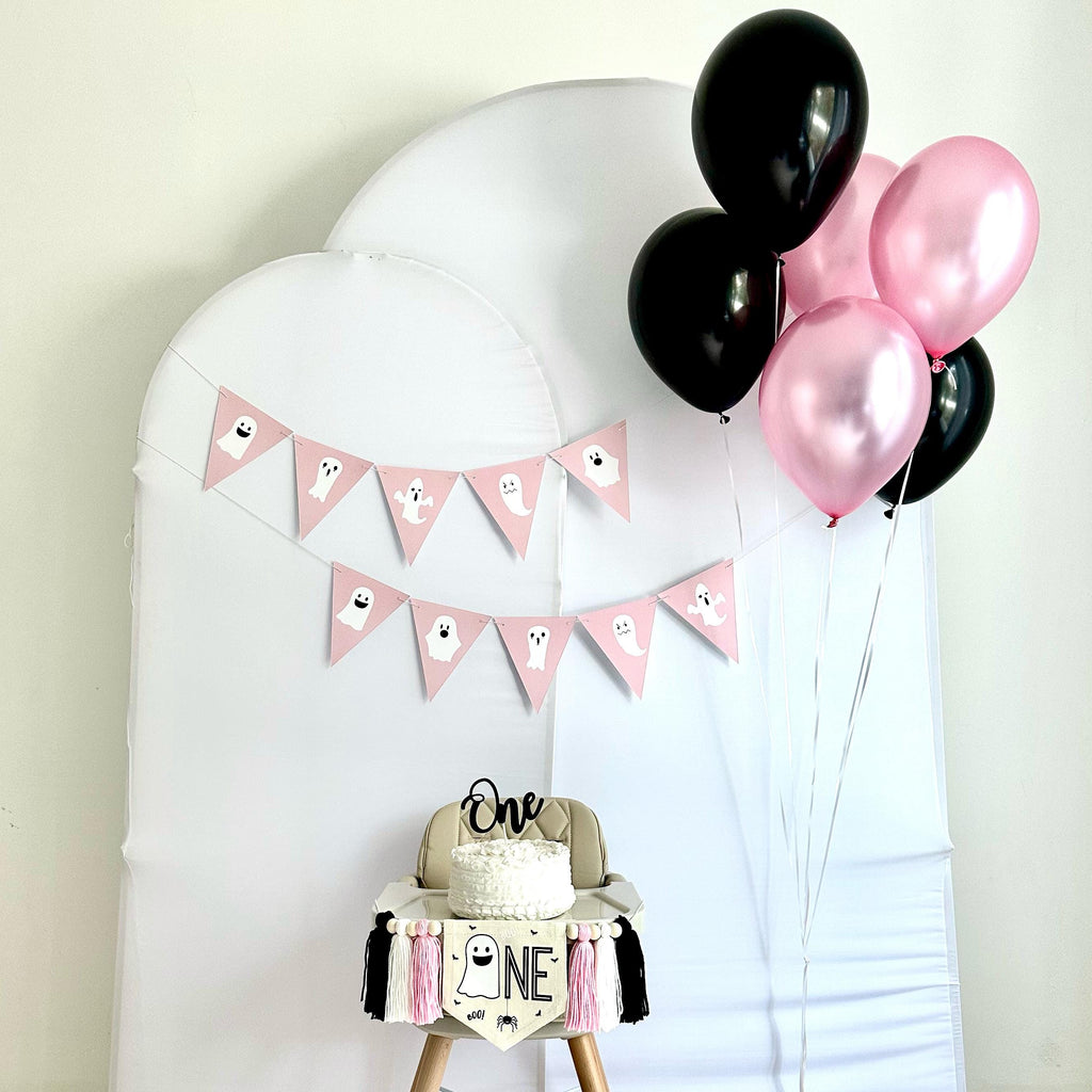 Halloween Birthday Party | Halloween First Birthday | One Banner | High Chair Banner | Cake Smash | Ghost Party Theme