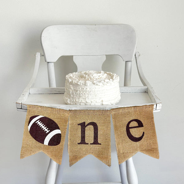 Football 1st Birthday Decorations | Baby Boy First Birthday | 1st Year Down | High Chair Banner | Football 1st Birthday | Rookie Of The Year