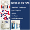 Rookie of the Year 1st Birthday | Baseball First Birthday Decorations | Baseball Balloon Arch | 12 Month Photo Banner | Sports Party Kit